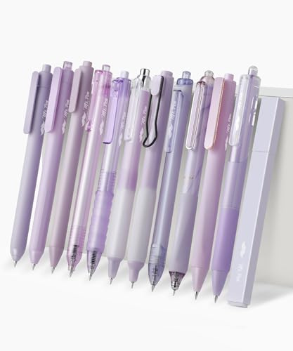 Mr. Pen - Einziehbare Gelstifte mit feiner Spitze, Rosa, schnell trocknende Tinte, niedliche ästhetische Stifte für Tagebücher, 11 Stück