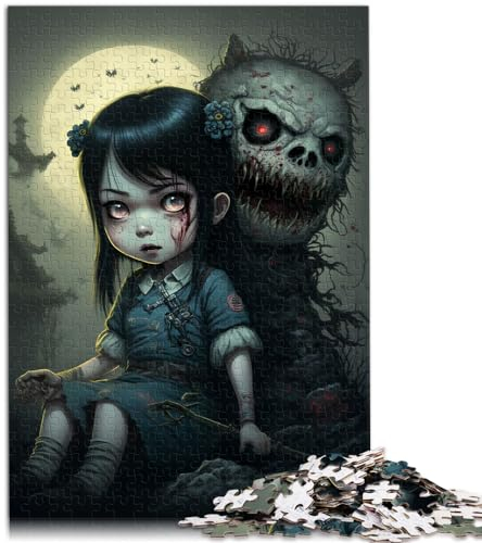 Puzzle für Erwachsene und Kinder, 1000 Teile, Manga-Zombie, für Erwachsene und Kinder ab 12 Jahren, Holzpuzzle, Geschenk für Erwachsene und Kinder, Größe: 50 x 75 cm