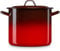 briebe Olla Alta Cocina Inducción 24 cm, Cazuela 9 L Grande con Tapa Acero Esmaltado Vitrificado, Apta Vitrocerámica, Fuego, Gas, Horno, Ignea Vintage Rojo