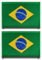 2 Stück Brasilien Flagge Patch Abnehmbare Aufnäher mit Stickereiverschluss Taktisch Militär Patch Applikation für Taschen Rucksäcke Weste Hundegeschirr Draussen Kleidung Jacke Jeans