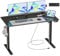 JOISCOPE Height-Adjustable Desk, Memory Height, Standing Desk, with Outlets and USB & Tpye-C and Side Hook, Ideal for Office Desk and Home Desk, 120 x 60 cm, Black