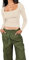 Litthing Women Basic Long Sleeve Tops Square Neck Slim Fit T Shirt for Women Solid Color High Elasticity Y2K Crop Top Sexy Tight Low Cut Ladies Going Out Tops Apricot