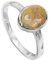 JEWELFORCE 925 Sterling Silber Goldener Rutilquarz-Edelstein-Ring für Herren und Damen, Stein-Bandring, Ring aller Größen, handgefertigter Schmuck JSR-1078BM_75 (23.9)