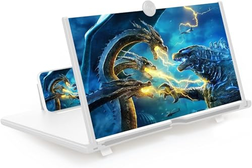 JUYUANDE 16 Bildschirmlupe für Smartphones, 3D HD Handy vergrößerungs Bildschirm,bildschirmvergrößerung Smartphone,for Movies, Videos, Gaming (Schwarz)