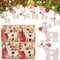 UieaMsio 20er Set Weihnachtsanhänger Rentier, 6 cm Holz Weihnachtsdeko Anhänger mit Rote Nase Rentier Baumschmuck, zum Hängen, Holzanhänger Weihnachten für Christbaumschmuck