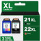 LOFBLAT 21 22 XL Druckerpatronen XL Ersatz für HP 21 22 Patronen für HP Deskjet F380 4180 D1455 2460 2430 2360 2330 1560 3930v 3940v PSC 1410v 1410xi 3180 Fax Officejet 4315 J3680 (2-Pack)
