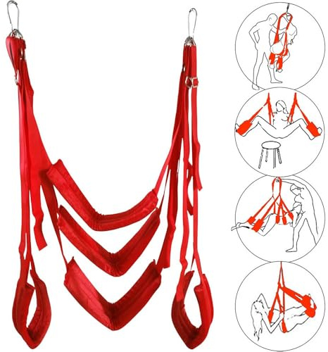 YZPNBW Liebesschaukel Sexschaukel Erwachsene Indoor SexySexschaukel Tür und für die Deluxe Bondage Körperhaltung Sex Möbel 5 Extra Breite Polstern Sex Swing Belastbar BDSM Sexspielzeug Paare Extrem