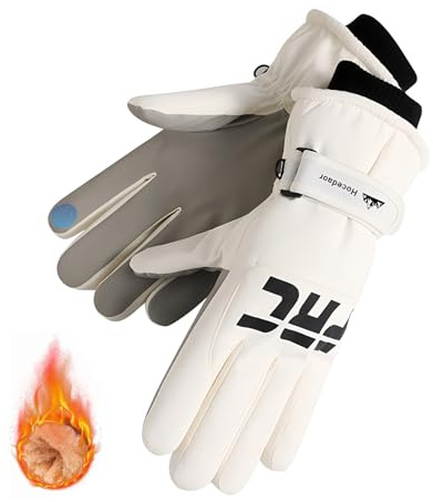 ProudDemon wasserdichte Winter-Skihandschuhe für Damen, warme Touchscreen-Handschuhe mit elastischer Handschlaufe, geeignet für Outdoor-Reisen, Skifahren und andere Outdoor-Aktivitäten