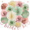 Bride to Be Deko Salbeigrün Rosa Junggesellenabschied Frauen Bridal Shower Party Deko Salbeigrün Rosa Seidenpapier Pom Poms Papierlaterne for Brautdusche Hochzeit Party Deko