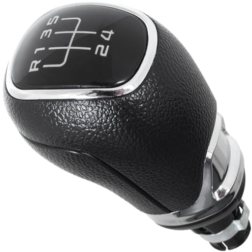 M MODECAR - Kompatibel mit Skoda Fabia III 2014- IV 2021- Schalthebelknauf SCHWARZ 5 GÄNGE für 6V0711113,