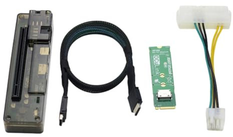Xbsduih Adaptateur M.2 MKEY À OCULINK Dock GPU Haute vitesse PCIE 4.0 X4 Mini PC Ordinateur Portable Adaptateur pour Carte Graphique Externe