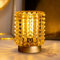 MJ PREMIER Battery Operated Lamp, Crystal Glass Table Lamp with Timer, Cordless Battery Operated Lights, Mini Bedside Lamps, Decorative LED Desk Lamp for Bedroom Living Room, Amber