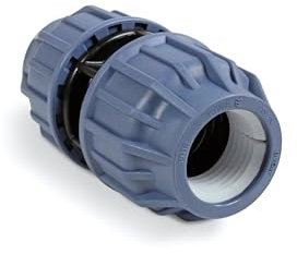 WeltenMarkt PP Rohrkupplung 20 mm, Kompression x Kompression, DVGW/KIWA/WRAS/SVGW zertifiziert, Schwarz/Blau, 16 Bar, O-Ring, für Wasser- und Bewässerungssysteme