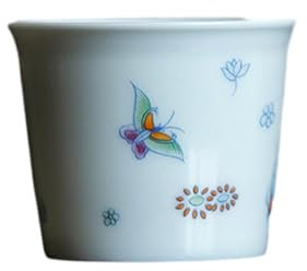 CAPIJIONG Juego de té chino antiguo retro mariposa amor flor maestro taza, juego de té kung fu hogar - taza - antiguo
