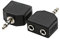 EXCEART 2 Pièces Adaptateur Audio Y Double Mono Convertisseur Jack Stéréo pour Écouteurs et Microphones Câble Splitter Noir Compatible Pc et Smartphones