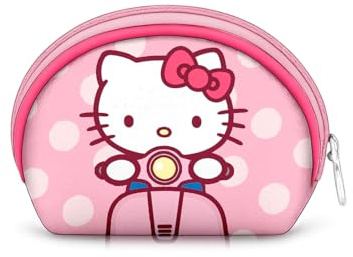 Hello Kitty Moto-Casual Oval Coin Purse, Pink, 12 x 9 cm