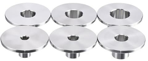 Router Template Guide Bushings Set, 6 - teilig Edelstahl Fräsführung, Größen 10mm bis 20mm - Langlebig, Präzise Steuerung, Ideal Für Holzarbeiten Und Fräsanwendungen