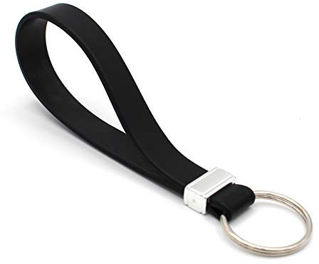 Finest-Folia Porte-clés en silicone Noir S