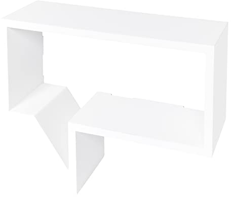 DURAline Cloud Lacquered Dekoratives Wandregal MDF Weiß 15mm 40 x 20 x 12 cm