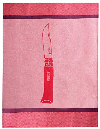 Opinel - Torchon Motif Le Couteau - Tissage Jacquard 100% Coton - Haute Qualité - Lavage en Machine - Fabrication Française Traditionnelle - 50 x 70 cm