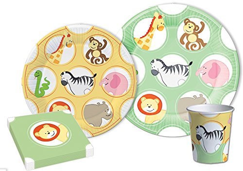 Ciao- Kit Vaisselle de Fête (Assiettes, gobelets, Serviettes), Single, Y4640, Multicolor, 8 Personnes