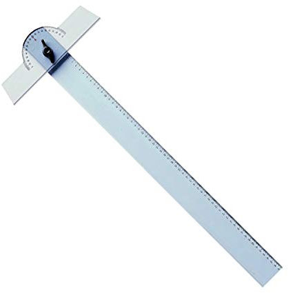 Riga a T con Testa Mobile con Goniometro cm. 60 in Plastica