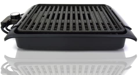 STARLYF Barbecue électrique de Table SMOKEFREE GRILL, Comme Vu à la TV, Grill Électrique sans fumée Outil de cuisine Grillade Barbecue intérieur Surface en grès