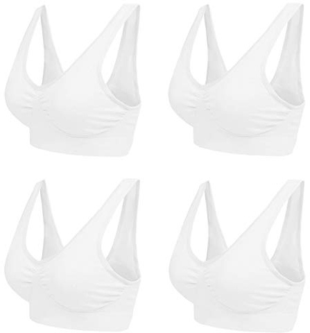 Boolavard The Ultimate Comfort Bra. Seamless Support Comfort Sport Stretch Action Leisure Black White