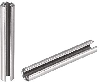 sourcing map 50 Stk 304 Edelstahl Federstift Spliss Feder M3x12 mm | Spannstifte Rolle Dübel Stifte Glatt Ende