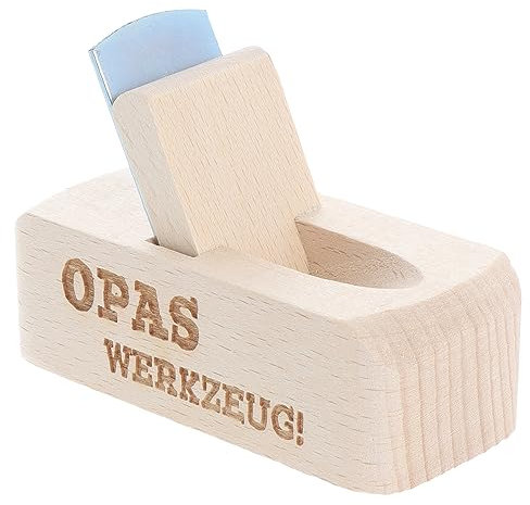 Spruchreif · Flaschenöffner aus Holz mit Gravur · beidseitiger Gravur · Bierhobel mit Spruch · Holzhobel · perfektes Männergeschenk