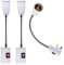 Flexible E27 Lamp Holder, 3PCS Plug in Wall Lights, Extension Bulb Adapter with On/Off Switch,E27 Bulb Holder with 15CM Gooseneck, 360° Adujstable Wall Lamp with Plug in Lights Converter for Hallway