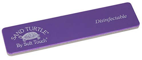 Soft Touch Sand Turtle Nail File Block, Purple 220 Grit Fine 5 1/4 Inch, 5 Piece