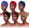 PHOGARY 6 Stücke Turban für Damen - Verknotet Tuch Falten-Kopfbedeckung, Kopftuch Sommer Mütze, Chemo Hut für Haarverlust Mit Blume, 6 Farben