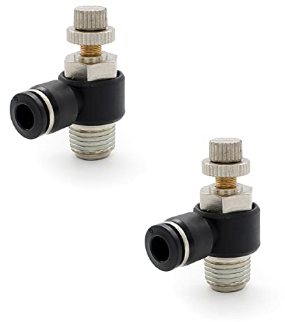 SRJQXH 6MM Pneumatische Fittings, 1/4 Air Quick Fittings Adapter, mit Steckanschluss Stecker und Außengewinde T-Form Rohrleitung Pneumatik-Anschluss, Einsetzbar für Pneumatische Werkzeuge