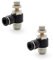 SRJQXH 6MM Pneumatische Fittings, 1/4 Air Quick Fittings Adapter, mit Steckanschluss Stecker und Außengewinde T-Form Rohrleitung Pneumatik-Anschluss, Einsetzbar für Pneumatische Werkzeuge