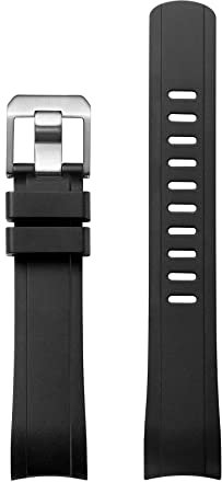 CRAFTER BLUE RX01 Ersatz-Uhrenarmband aus 20mm Gummi Kompatibel mit Rolex GMT Master II Ceramic Ref. 116710, FKM-Gummi,
