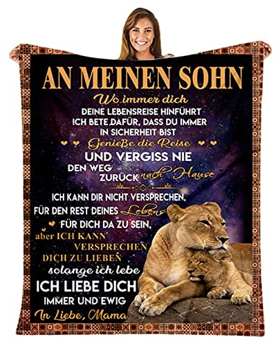 Kuscheldecke Personalisierte, An Meinen Sohn Nachricht Brief Decke, flauschig Weich Flanell warm Gemütlich Anzug für Bett, Sofa, Bettüberwurf, Warm und Gemütlich(Mutter zu Sohn-150 * 200)…