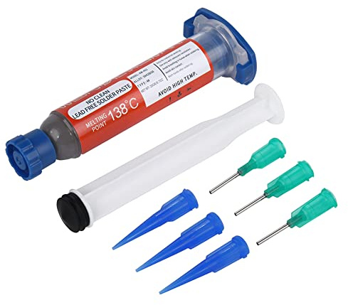 Wonderway Sn42/Bi58 T4 Lead Free Solder Paste No Clean, 138℃ Melting Point (20g)