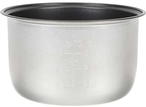 Operitacx 3L Inner Cooking Pot Aluminum Alloy Rice Cooker Pot Inner Tank Liner Container Replacement for Traditional Rice Cooker Bowl Electric Cooker Accessories Silver