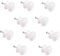Pack of 10 Ceramic Knobs for Cupboards & Draws 38mm White Knob Door Handles Chest Canister Draws Handles Pull Handles with Screws for Drawer, Wardrobes, Interior Doors, Kitchen, Living Room
