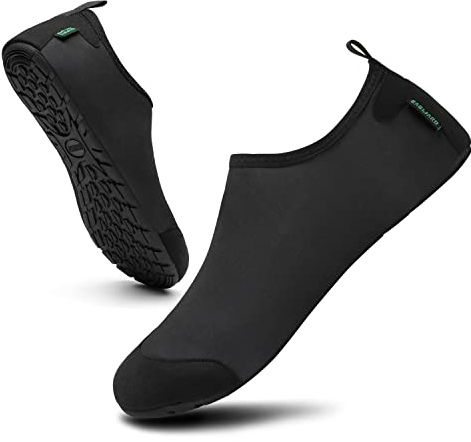 SAGUARO Badeschuhe Herren Wasserschuhe Damen rutschfest Strandschuhe Weich Leichte Schwimmschuhe Bequeme Aquaschuhe für Männer, Schwarz 44/45EU