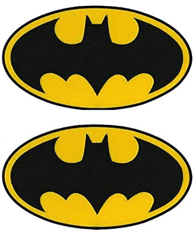 2 Pieces Compatible with Bat-Man Dark Knight Tactical Comic Superhero Patch Funny Hook and Loop Embroidery Morale Military Emblem Patch for Jacket Backpacks Clothes Vest Uniforms Clothes
