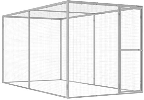 vidaXL Katzenkäfig 3x1,5x1,5 m Verzinkter Stahl