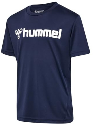 Hummel Unisex Kinder Hmllogo Jersey S/S Kids T-Shirt, Marine, 164 EU