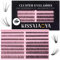 LYMYBETY Cluster Lashes 320 Individual Lashes DIY Eyelash Extensions Thin Band Lash Clusters Mix 9-16mm Length 20D+40D 0.07 D Curl False Eyelashes Cluster Extension At Home (Mix 9-16mm, 20+40-D-0.07)