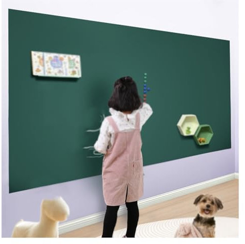 PFCDZDU Magnetic Chalkboard Contact Paper, Erasable Adhesive Blackboard Wall Sticker, Home School Playroom Reusable Wall Decal Wallpaper Roll (Color : Green, Size : 47.2x70.9in(120x180cm))