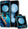 GaoBao Samsung Galaxy Z Flip 5 Hülle, Handyhülle Z Flip 5 Hülle mit Ring Leuchtet im Dunkeln, PC Rückseite Weiche TPU-Stoßstange Schützende rutschfeste Hülle für Samsung Galaxy Z Flip 5, Marmor
