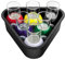 demaxiyad Billiards Pool Ball Shot Glasses, Set of 6, Multicolor Pool Shot Glass Set and Shot Glasses Holder, Fun Sports Bar Drinking Pack