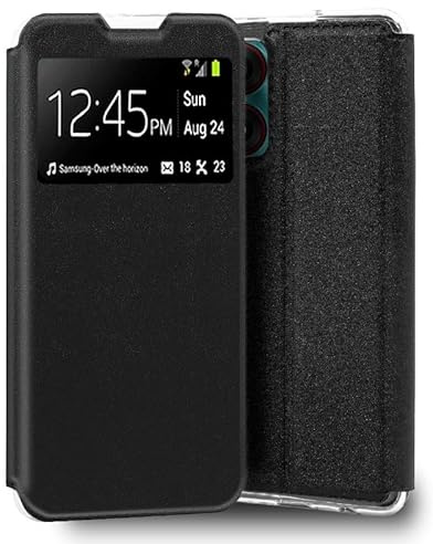 Custodia Cool Flip Cover per ZTE Blade A34 Liscio Nero