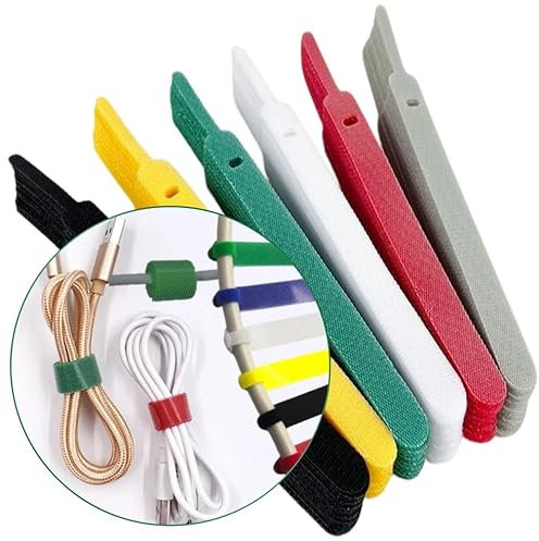 QUALIALL 150 bridas reutilizables para cables, de nailon de fuerte adherencia para PC y gestión de cables, duraderas, 5.9 pulgadas